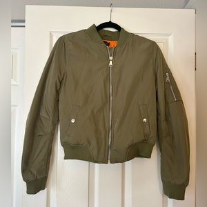 Fornia Olive Green Bomber Jacket with Orange lining
